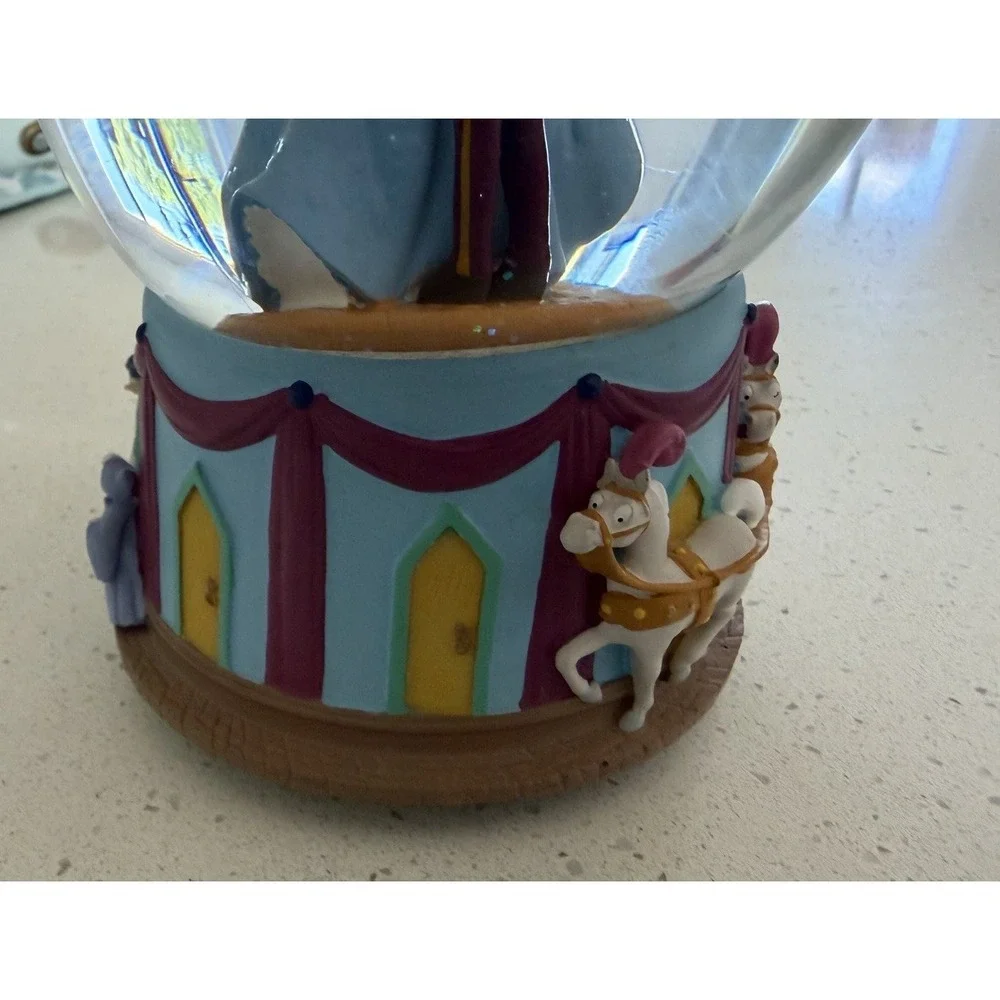 Disney Cinderella Prince Charming Musical Snow Globe Enesco I Love You Truly